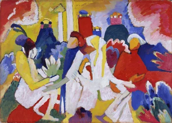 ""Itämainen"" maalaus Vassily Kandinsky (tai Wassily Kandinsky tai Kandinskyj