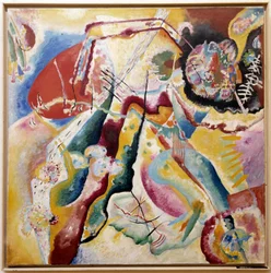 Maalaus, jossa on punainen täplä, 1914