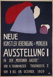 Juliste 1. näyttelyyn Neue Künstlervereinigung München..., 1909.