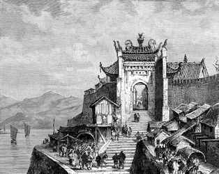 Shanghain satama, Kiina, 1800-luku