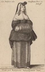 Antwerpenin kansalaisen tai kauppiaan vaimo, 1650.