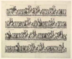 Kaarle II:n kruunajaiskulkue Lontoon halki, 1662.
