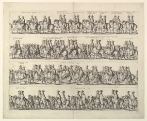 Kaarle II:n kruunajaiskulkue Lontoon halki, 1662.