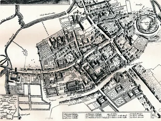Hollarsin suunnitelma Oxfordista, c1643