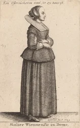 Wienin nainen kotona, 1649.