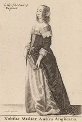 Englannin hovin jalo nainen, 1643.