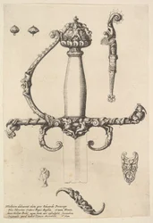Koristeellinen miekan kädensija, 1642.