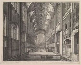 Pyhän Yrjön kappelin kuoro, Windsor, 1663.