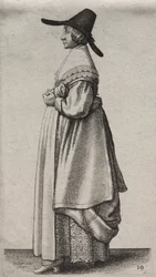 Englantilaisten naisten useat tavat, aatelista maalaisnaisiin..., 1640.