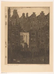 Talot Voorstraathavenissa Dordrechtissa Kanava, Dordrecht (alkuperäinen nimi) Vanhat talot, Dordrecht (otsikko esineessä)