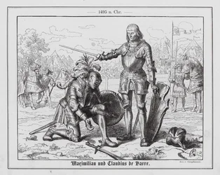 Pyhän Rooman keisari Maximilian I ja Claudius de Barre