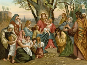 Jeesus siunaa lapsia