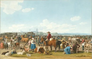 Karjatori lähellä Genuaa, 1820