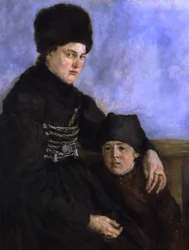 Dachaun nainen lapsen kanssa, 1873-1874