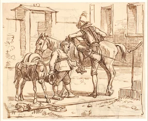 Don Quijote astuu hevosensa selkään
