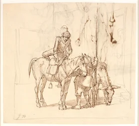 Don Quijote astuu hevosensa selkään