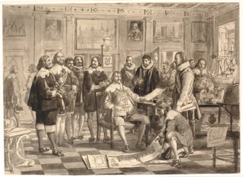 Pörssin suunnitelma esitetään Chr. 4. Rosenborgin yleisösalissa