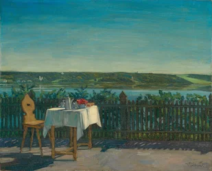 Kahvipöytä Starnberginjärven rannalla
