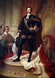 Muotokuva Maximilian II Josephin (1811-1864), Bavieren kuninkaan jalassa Wilhem von Kaulbachin (1805-1874) maalaus