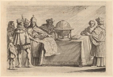 Maapallon jakaminen Espanjan ja Portugalin välillä, 1634.