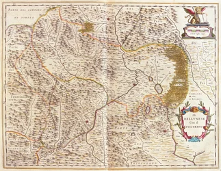 Belluno ja Feltre, Italia, Willem Blaeun teoksessa "Theatrum Orbis Terrarum, sive Atlas Novus", Amsterdam.