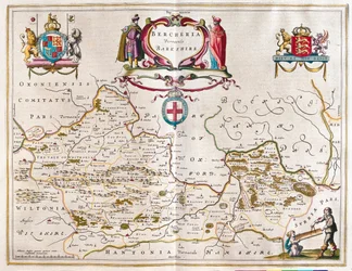 Berkshire, teoksessa "Theatrum Orbis Terrarum, sive Atlas Novus", Willem Blaeu, Amsterdam.