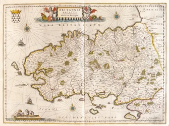 Bretagne, teoksessa "Theatrum Orbis Terrarum, sive Atlas Novus", Willem Blaeu, Amsterdam.