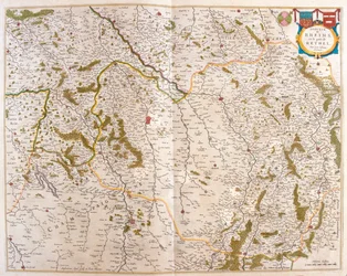 Champagne - Cambresis - Picardie- Normandie ja Bretagne, teoksessa "Theatrum Orbis Terrarum, sive Atlas Novus", Willem Blaeu, Amsterdam.