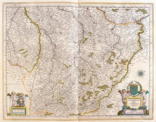 Champagne, teoksessa "Theatrum Orbis Terrarum, sive Atlas Novus", Willem Blaeu, Amsterdam.