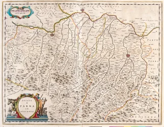 Parman ja Piacenzan kaupungit, Italia, Willem Blaeun "Theatrum Orbis Terrarum, sive Atlas Novus" -teoksessa, Amsterdam.