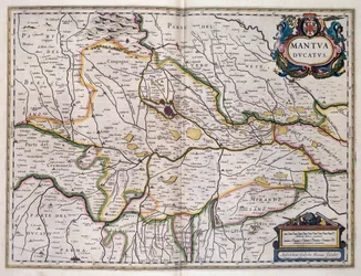 Mantovan herttuakunta, kartta Willem Blaeu (1571-1638), Italia