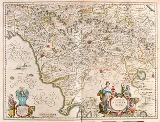 Firenze, Italia, Willem Blaeun teoksessa "Theatrum Orbis Terrarum, sive Atlas Novus", Amsterdam.