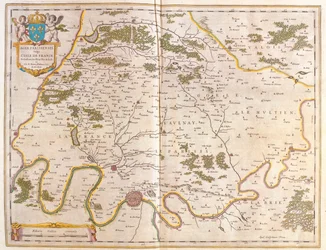 Isle de France, Willem Blaeun teoksessa "Theatrum Orbis Terrarum, sive Atlas Novus", Amsterdam.