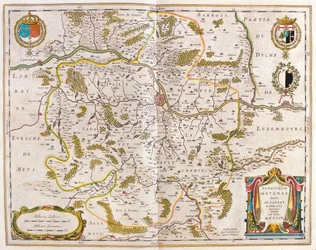 Lorraine, Metz, Willem Blaeun teoksessa "Theatrum Orbis Terrarum, sive Atlas Novus", Amsterdam.