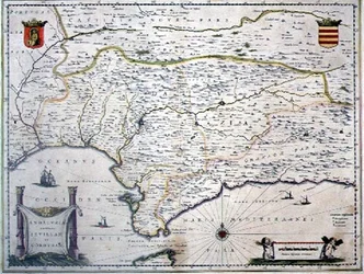 Andalusian kartta, Espanja (kaiverrus)