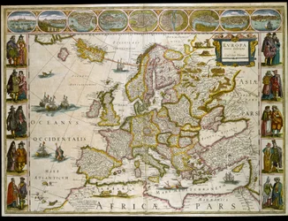 Euroopan kartta. (kaiverrus