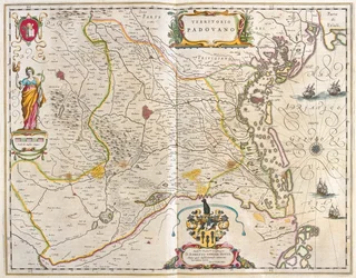Padova, Italia, Willem Blaeun teoksessa "Theatrum Orbis Terrarum, sive Atlas Novus", Amsterdam.