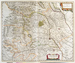 Piemont, Italia, Willem Blaeun teoksessa "Theatrum Orbis Terrarum, sive Atlas Novus", Amsterdam.