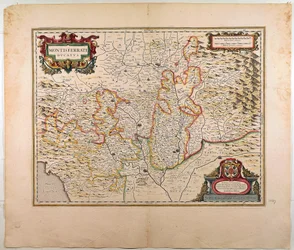 Monferraton herttuakunta, Willem Blaeun kartta, Amsterdam, Kuparikaiverrus