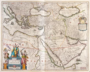 Turkin valtakunta, teoksessa "Theatrum Orbis Terrarum, sive Atlas Novus", Willem Blaeu, Amsterdam.