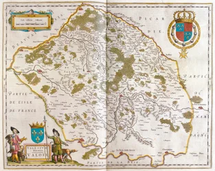 Valois, teoksessa "Theatrum Orbis Terrarum, sive Atlas Novus", kirjoittanut Willem Blaeu, Amsterdam.