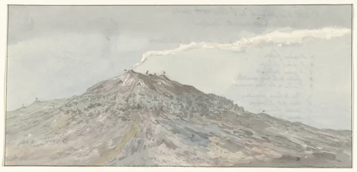 Gezicht op de Etna gezien vanuit het zuidwesten Yleisnäkymä Etnasta lounaisosasta (otsikko esineessä) Matkat Italiassa, Sisiliassa ja Maltassa - 1778 (sarjan nimi)