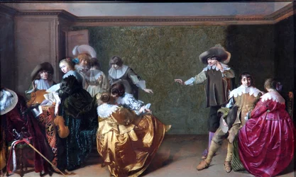 Uma Festa Musical, c.1620-35 (óleo sobre painel de carvalho)finlandês