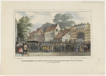 Utrechtin Bataillon Mobile Schutteryn paluu 19. elokuuta 1834 (otsikko esineessä)