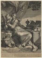 Maailmallisen omaisuuden turhamaisuuden ja ohimenevän luonteen allegooria, 1608