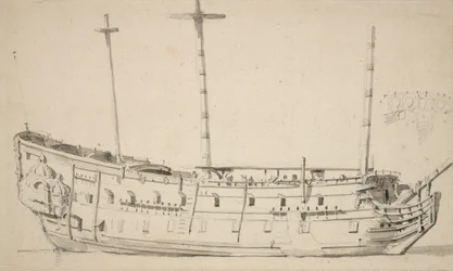 Kaksikerroksisen muotokuva, n.1675 (grafiitti, harmaa pesu).