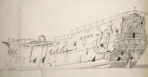 Dartmouthin muotokuva, noin 1675 (grafiitti, harmaa tussi).