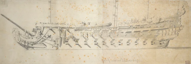 Royal Thérèse -aluksen () muotokuva, 70-80-tykkinen alus, joka rakennettiin Paris-nimellä vuonna 1670, nimettiin uudelleen vuonna 1671 ja tuomittiin vuonna 1690.