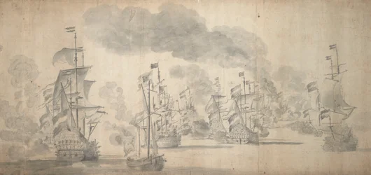 Solebayn taistelu, 28. toukokuuta - 7. kesäkuuta 1672 (grafiitti).
