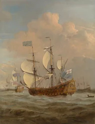 Pyhä Andreas merellä maltillisessa tuulessa, noin 1673 (öljy kankaalle).